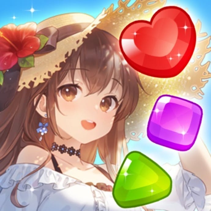 ギター少女マッチ3パズル　-　癒し＆デコパズルその1