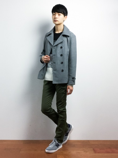 nonnative - nonnative ピーコート 1(S位) カーキ(グレーがかってい