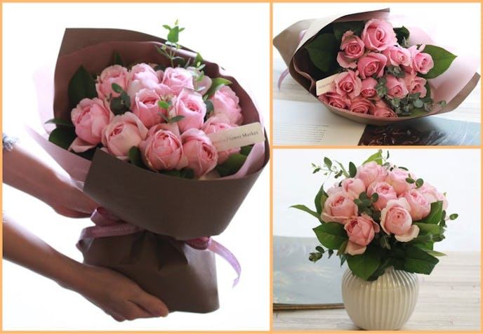 彼女への誕生日プレゼントは青山フラワーマーケットのバラの花束
