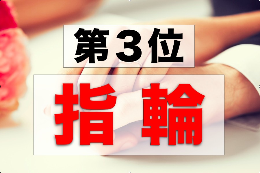 彼女が絶対喜びクリスマスプレゼントランキング：第3位指輪