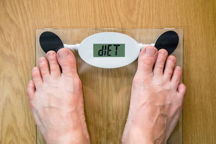 ダイエットと表示された体重計