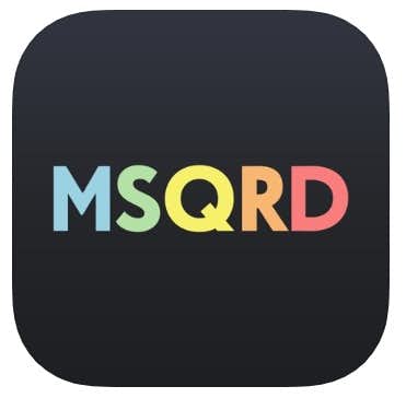 MSQRD — 自撮りビデオ用のライブフィルターとフェイススワップ　ロゴ