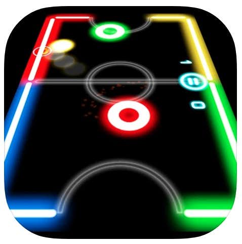 スマホ1台で2人で遊べるゲームアプリ：Glow Hockey.jpg