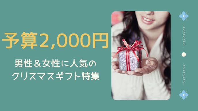 予算2000円のクリスマスプレゼント