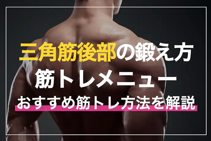 三角筋後部の筋トレメニュー。肩の後ろの筋肉"リアデルト"の鍛え方とは?