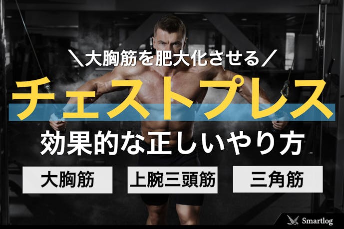 チェストプレスの効果的なやり方 大胸筋を肥大させる正しい使い方とは Smartlog