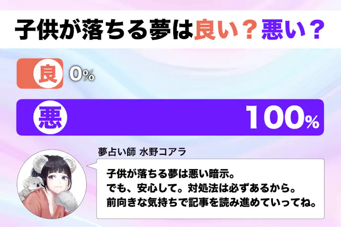 【夢占い】子供が落ちる夢の意味|状況別にスピリチュアル的な暗示を診断!