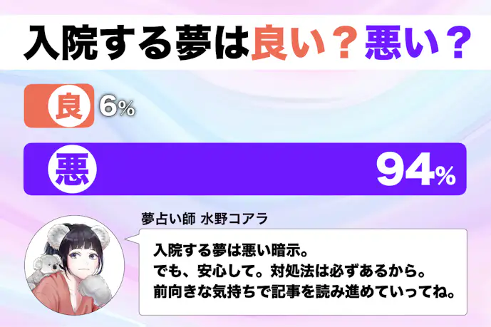 【夢占い】入院する夢の意味|状況別にスピリチュアル的な暗示を診断!