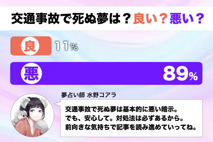 【夢占い】交通事故で死ぬ夢の意味｜状況別にスピリチュアル的な暗示を診断！      