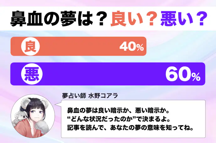 【夢占い】鼻血の夢の意味|状況別にスピリチュアル的な暗示を診断!