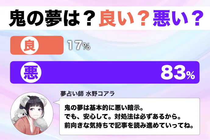 【夢占い】鬼の夢の意味｜状況別にスピリチュアル的な暗示を診断！      