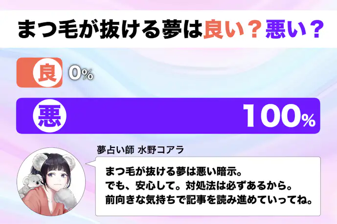 【夢占い】まつ毛が抜ける夢の意味|状況別にスピリチュアル的な暗示を診断!