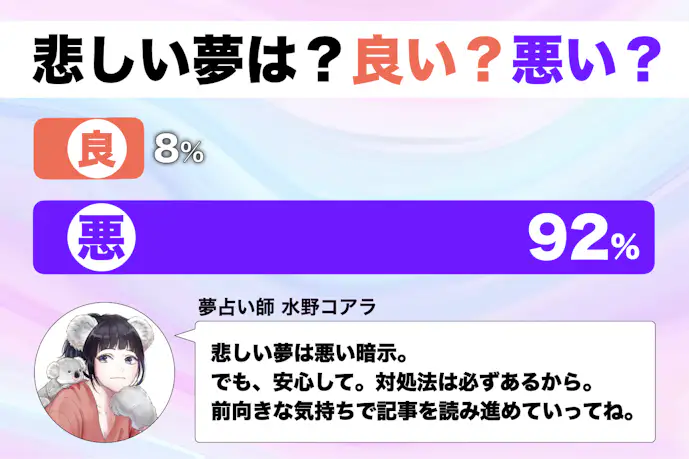 【夢占い】悲しい夢の意味｜状況別にスピリチュアル的な暗示を診断！      