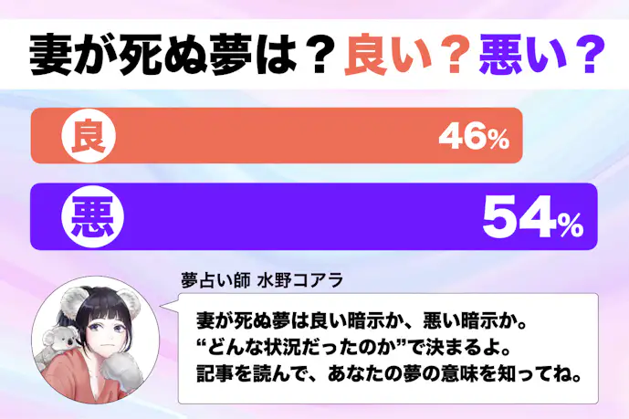 【夢占い】妻が死ぬ夢の意味｜状況別にスピリチュアル的な暗示を診断！