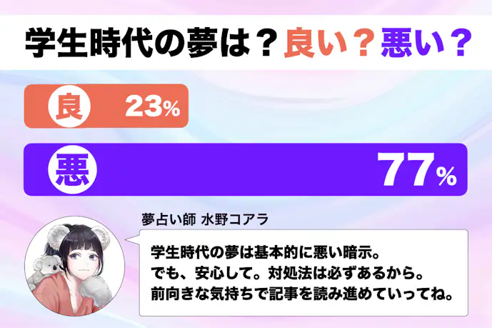 【夢占い】学生時代の夢の意味｜状況別にスピリチュアル的な暗示を診断！      