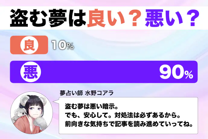 【夢占い】盗む夢の意味|状況別にスピリチュアル的な暗示を診断!