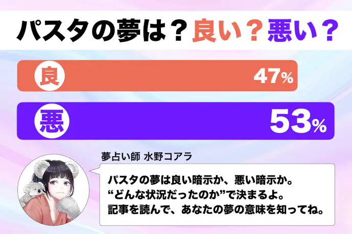 【夢占い】パスタの夢の意味|状況別にスピリチュアル的な暗示を診断!
