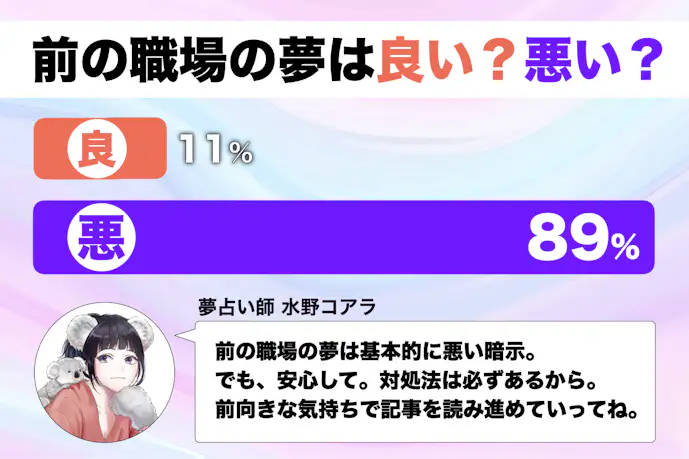 【夢占い】前の職場の夢の意味|状況別にスピリチュアル的な暗示を診断!