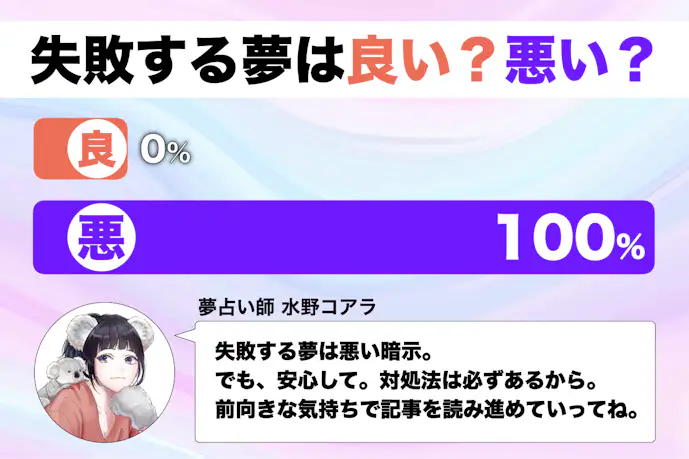【夢占い】失敗する夢の意味|状況別にスピリチュアル的な暗示を診断!