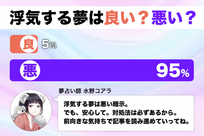 【夢占い】浮気する夢の意味｜状況別にスピリチュアル的な暗示を診断！      