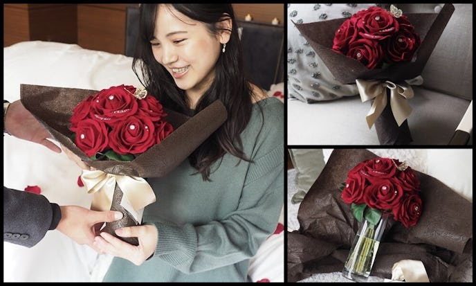 付き合って2年以上の彼女にメリアルームのバラの花束