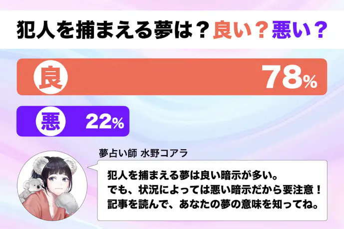 【夢占い】犯人を捕まえる夢の意味｜状況別にスピリチュアル的な暗示を診断！