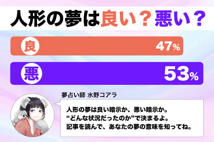 【夢占い】人形の夢の意味|状況別にスピリチュアル的な暗示を診断!