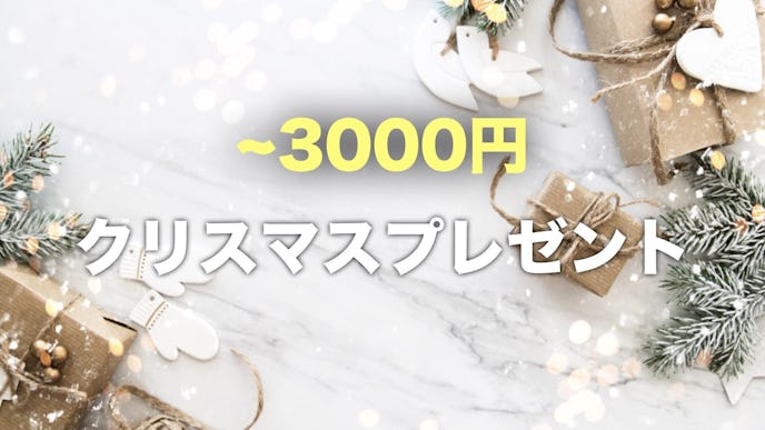 予算3000円以内の彼女へのクリスマスプレゼント集