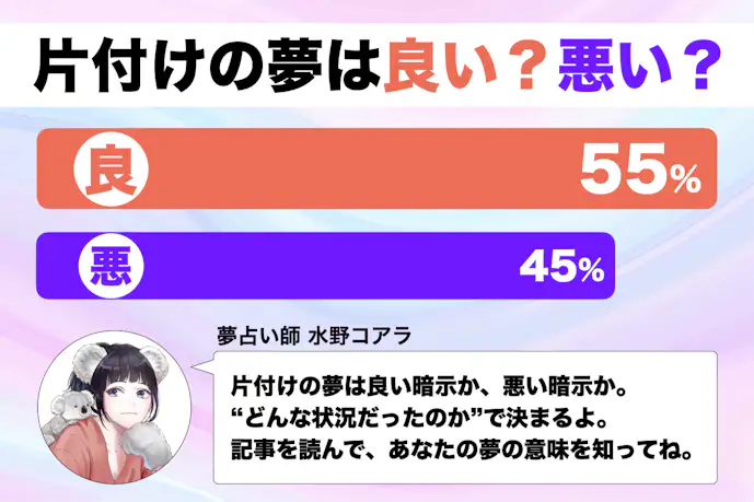 【夢占い】片付けの夢の意味｜状況別にスピリチュアル的な暗示を診断！      