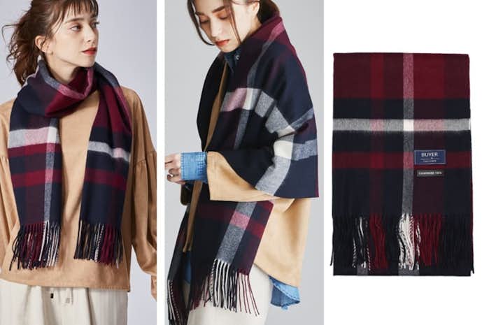 2万円で買えるマフラーのクリスマスプレゼント① BUYER(バイヤー) チェック大判ストール