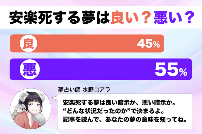 【夢占い】安楽死する夢の意味|状況別にスピリチュアル的な暗示を診断!
