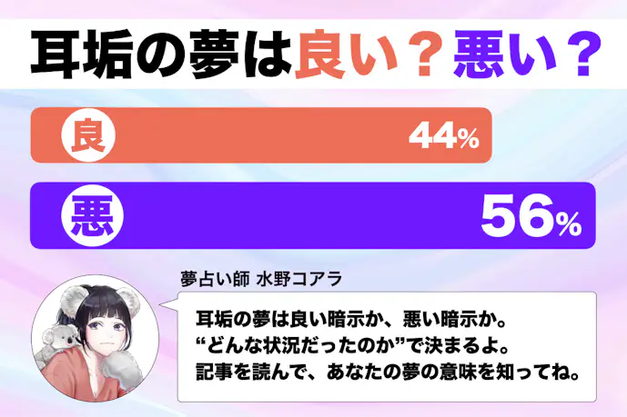 【夢占い】耳垢の夢の意味|状況別にスピリチュアル的な暗示を診断!
