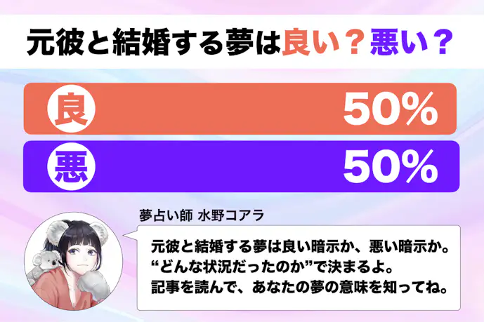 【夢占い】元彼と結婚する夢の意味｜状況別にスピリチュアル的な暗示を診断！