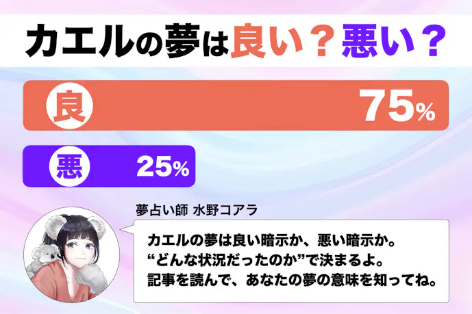 【夢占い】カエルの夢の意味|状況別にスピリチュアル的な暗示を診断!