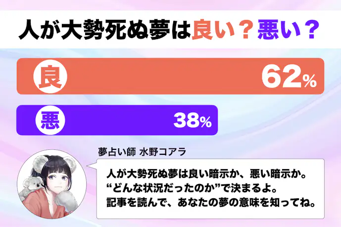 【夢占い】人が大勢死ぬ夢の意味｜状況別にスピリチュアル的な暗示を診断！