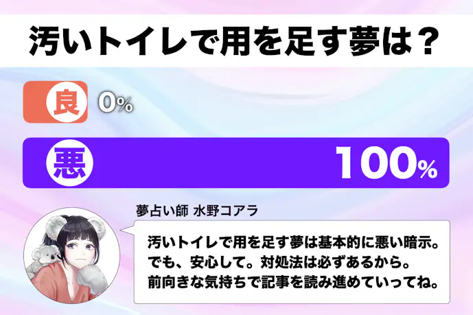【夢占い】汚いトイレで用を足す夢の意味|スピリチュアル的な暗示を診断!