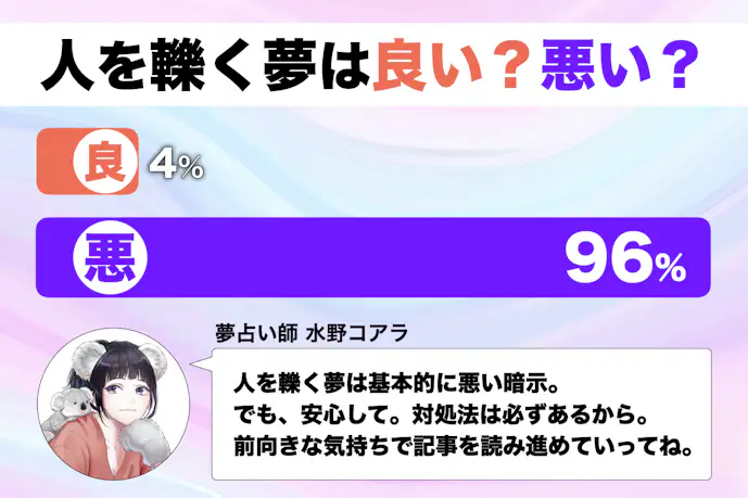 【夢占い】人を轢く夢の意味｜スピリチュアル的な暗示を診断！