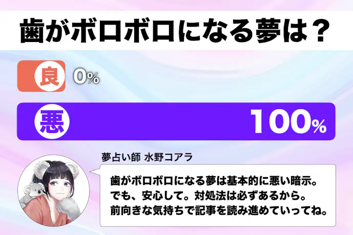 【夢占い】歯がボロボロになる夢の意味｜状況別にスピリチュアル的な暗示を診断！