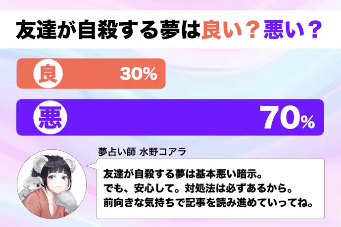 【夢占い】友達が自殺する夢の意味｜スピリチュアル的な暗示を診断！