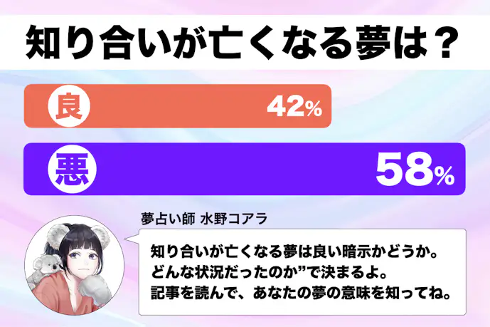 【夢占い】知り合いが死ぬ(亡くなる)夢の意味｜スピリチュアル的な暗示を診断！