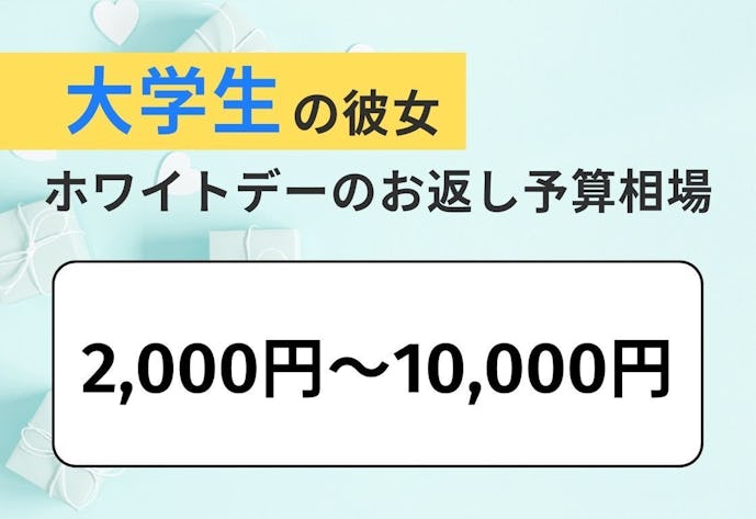 【大学生】ホワイトデーで彼女に贈る本命のお返し予算相場