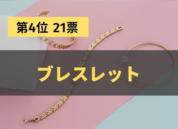 本命の彼女が喜ぶホワイトデーのお返し|ランキング第4位:ブレスレット(21票)