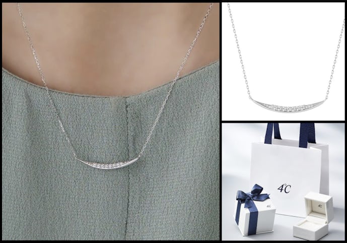 3万円以上する高級ネックレスのプレゼントは4℃のK10ホワイトゴールド ネックレス
