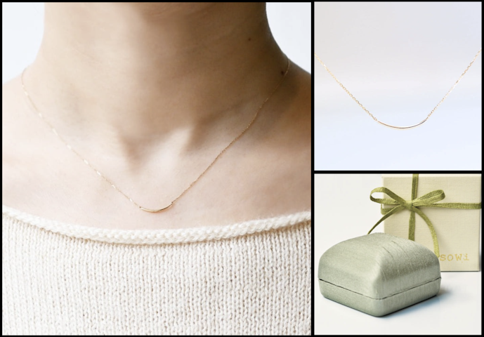 30代彼女へのネックレスのプレゼントはsowi(ソーイ)のMETEOR TRAIL ストレート ネックレス