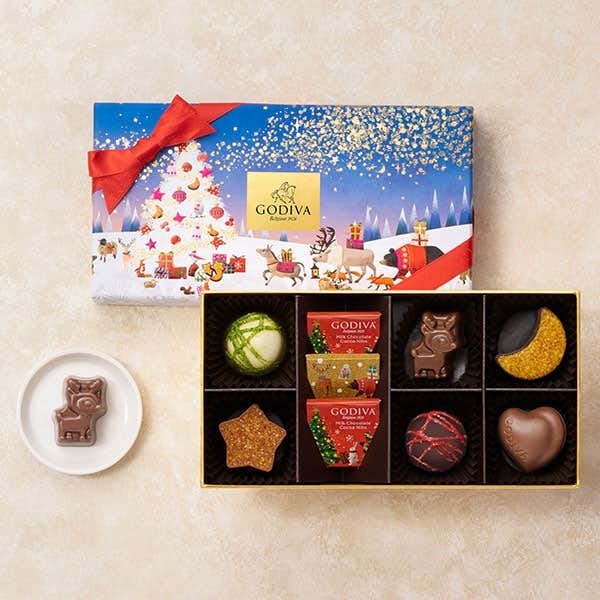 クリスマスプレゼントに喜ばれるチョコレートはゴディバの「星降る森のクリスマス アソートメント」