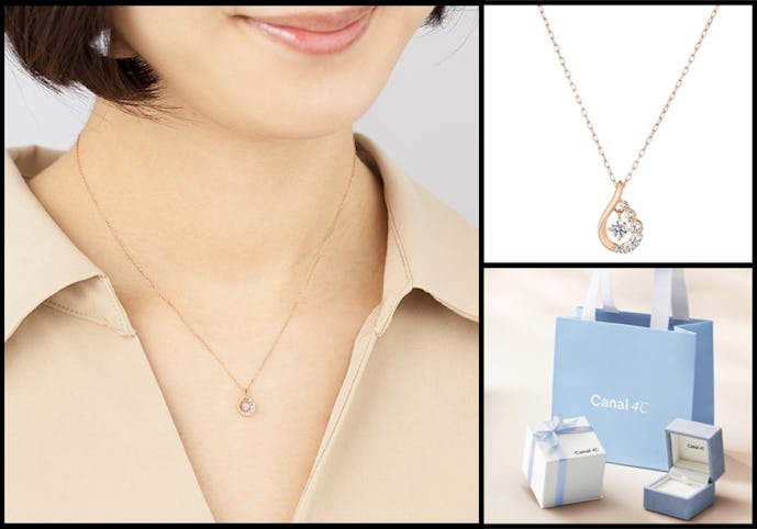 20代女性へのネックレスのプレゼントはCanal ４℃のK10ピンクゴールド ネックレス