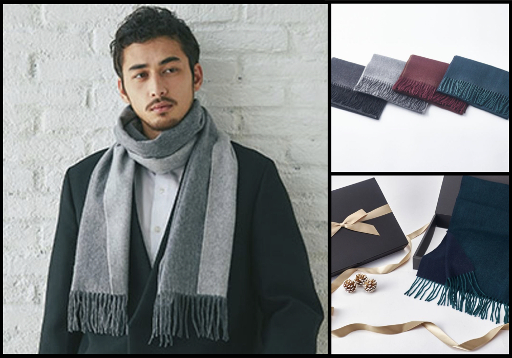 MONCLER ♡男女兼用ストライプマフラー ブラック/グレー MONCLER ♡男女兼用ストライプマフラー ブラック/グレー セール