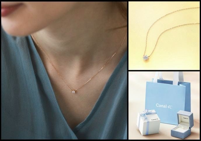 20代女性へのネックレスのプレゼントはCanal 4℃のK10ピンクゴールド ネックレス
