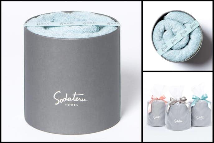 退職祝いで喜ばれるプレゼントは育てるタオル feel ホワイトラッピング バスタオル