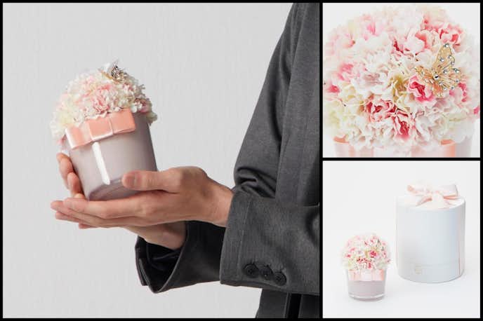 両親の結婚記念日プレゼントはメリアルームの桜のフラワーアレンジエレガンスチェリー.jpg